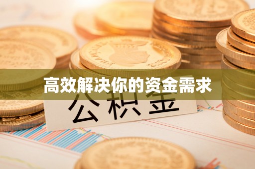 线上高效解决你的资金需求